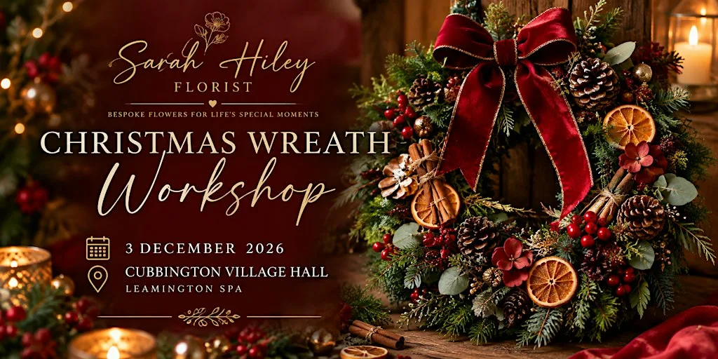 Christmas wreath workshop dog friendly by Sarah Hiley florist