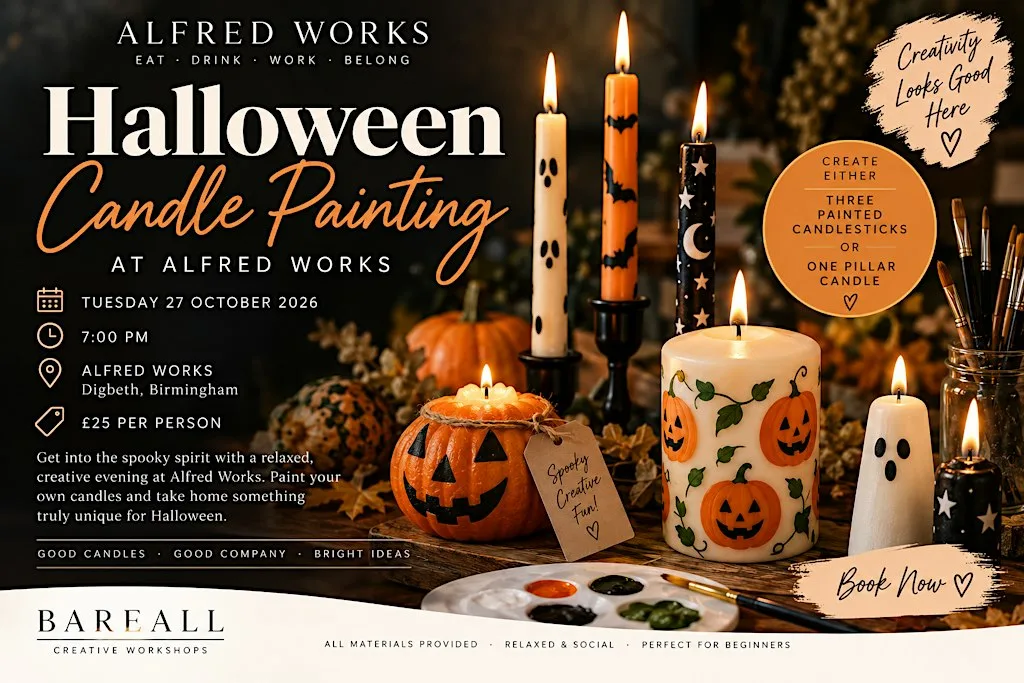 Halloween candle painting