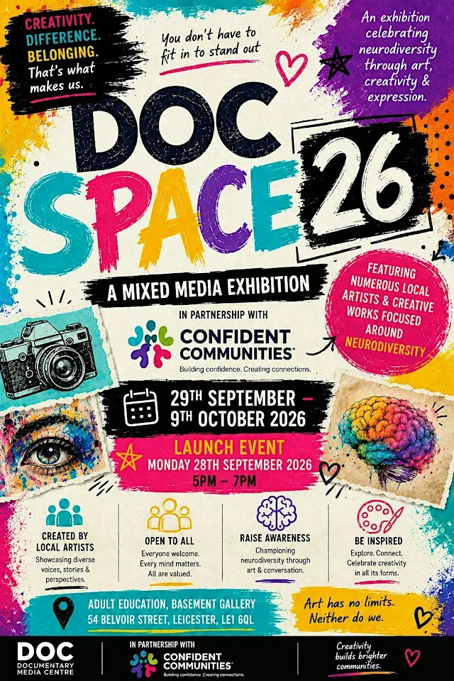 DocSpace2026 - Mixed Media Exhibition - Neurodiversity at Leicester Adult Education College