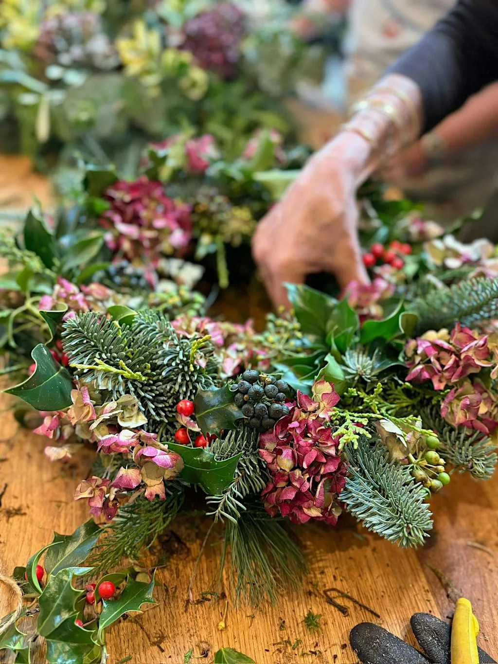 Luxury Christmas Wreath Making Experience with Crafternoon Hove at Crafternoon Hove - Studio 39