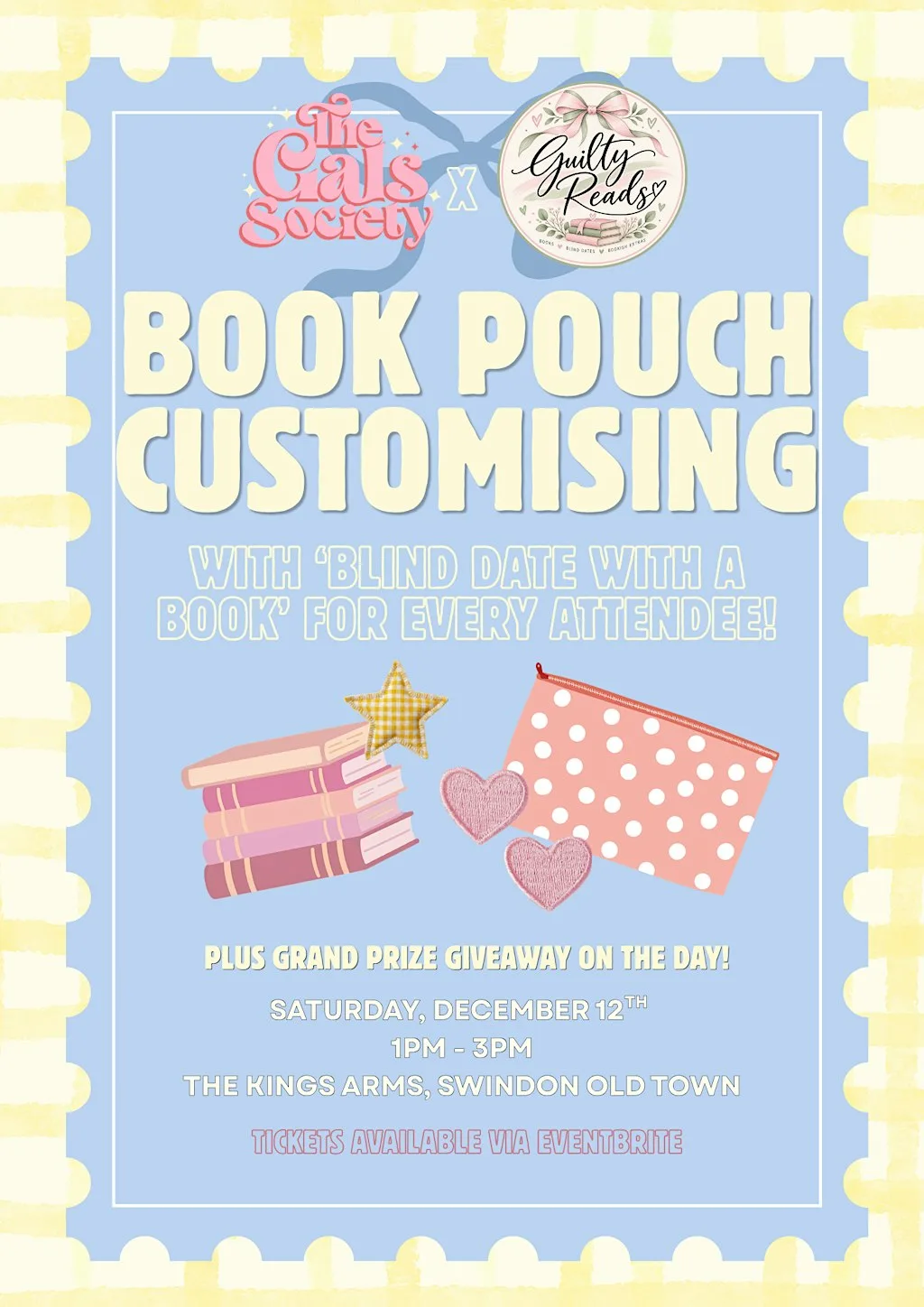Book Pouch Customising! with free 'Blind Date with a Book!'