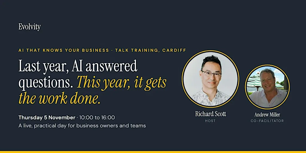 AI That Knows Your Business · Cardiff, 5 November