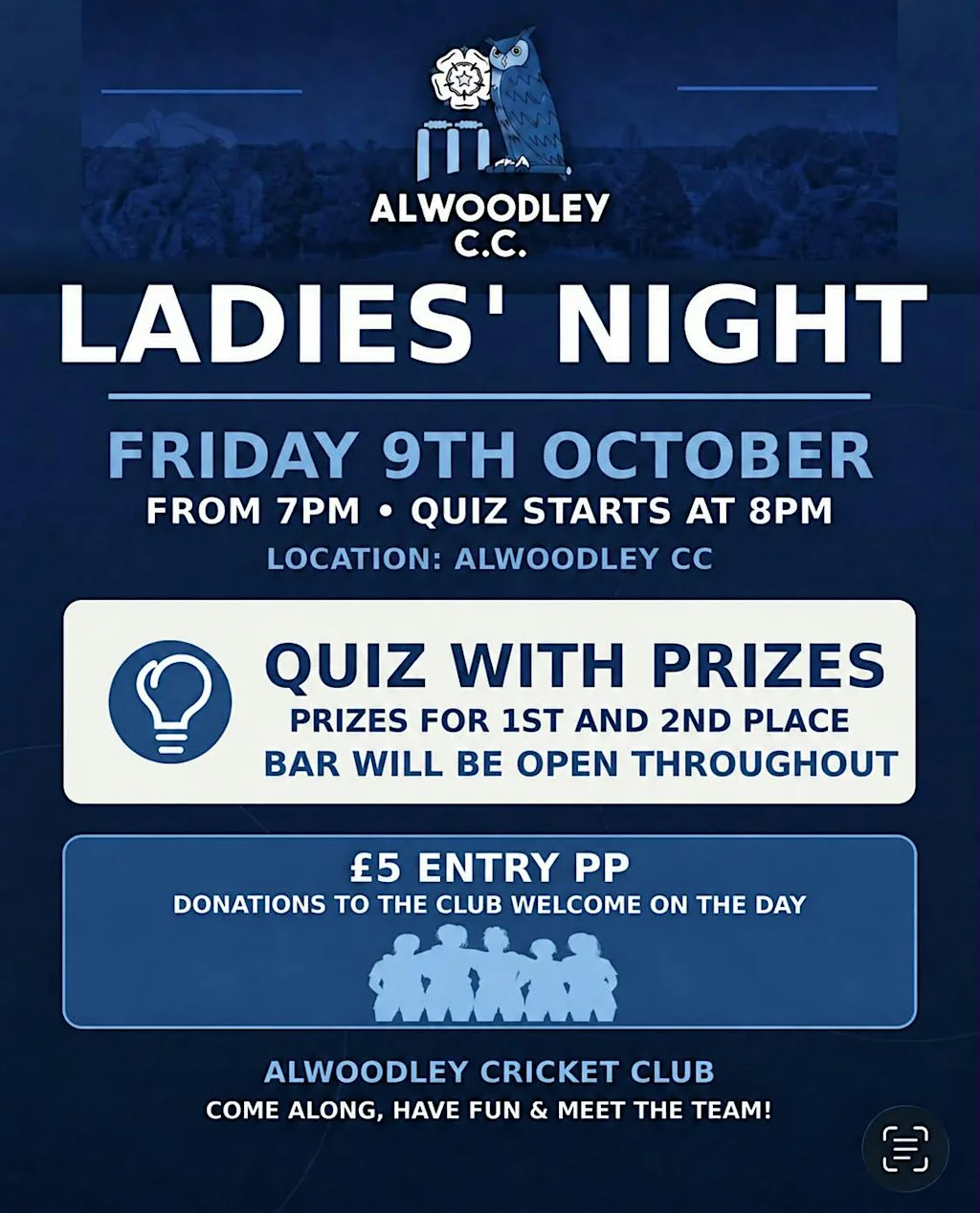 Ladies' Night at Alwoodley Cricket Club