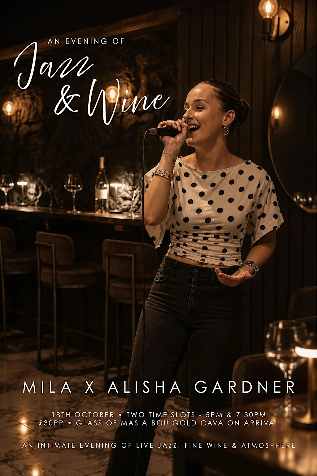 An Evening of Jazz & Wine at MILA with Alisha Gardner at MILA Wine Bar