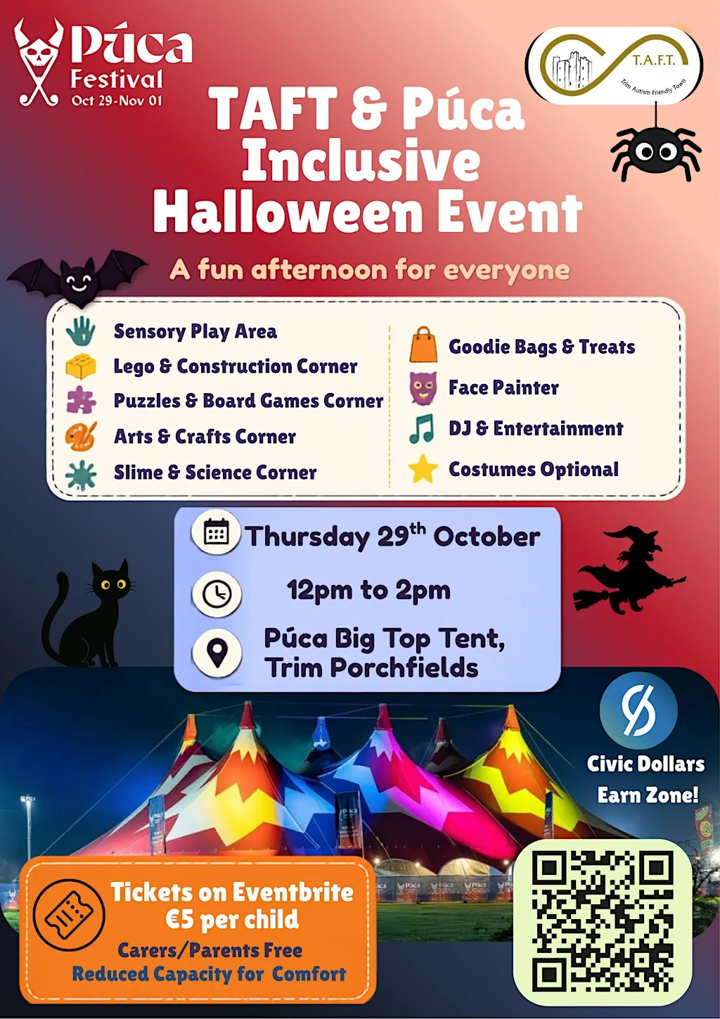 TAFT & Púca Inclusive Halloween Event
