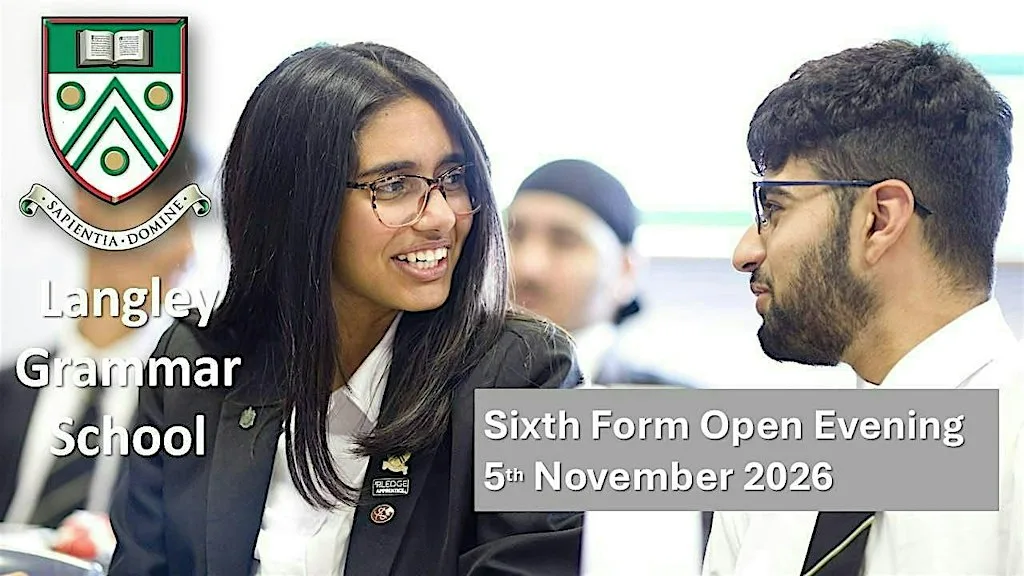 Langley Grammar School Sixth Form Open Evening for 2027 entry into year 12