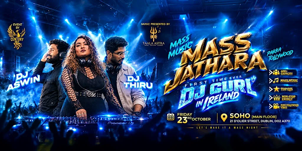 MASS JATHARA – THE ULTIMATE TOLLYWOOD DJ NIGHT at Soho Dublin