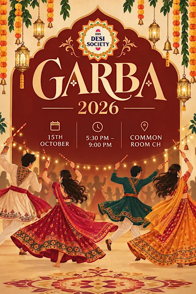 ✨ DBS DESI SOCIETY PRESENTS GARBA 2026 ✨ at Common Room, Dublin Business School