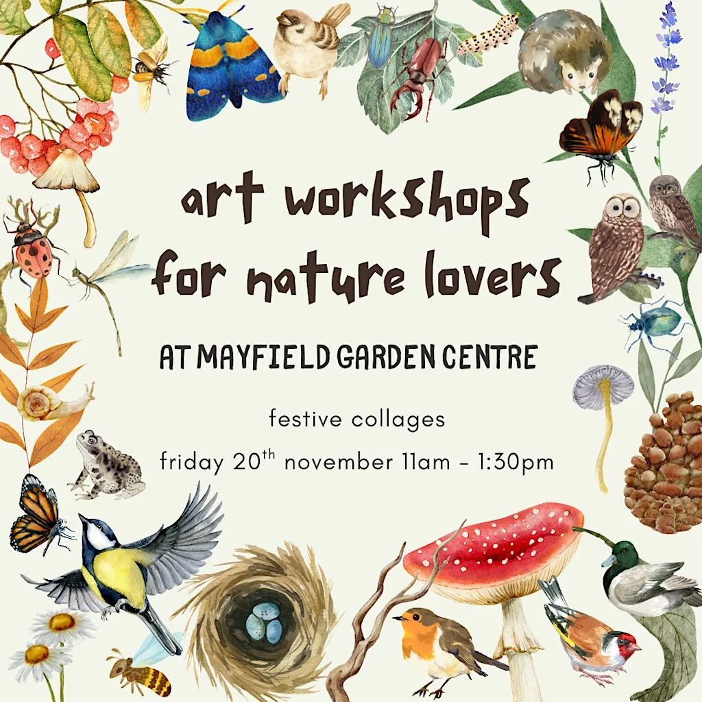 Art Workshops for Nature Lovers: Festive Collages at Mayfield Garden Centre and Cafe - Solent Mind