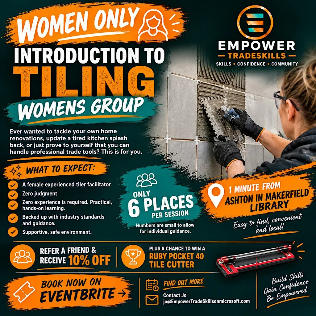 Women's Introduction to Tiling at 61 Bryn St