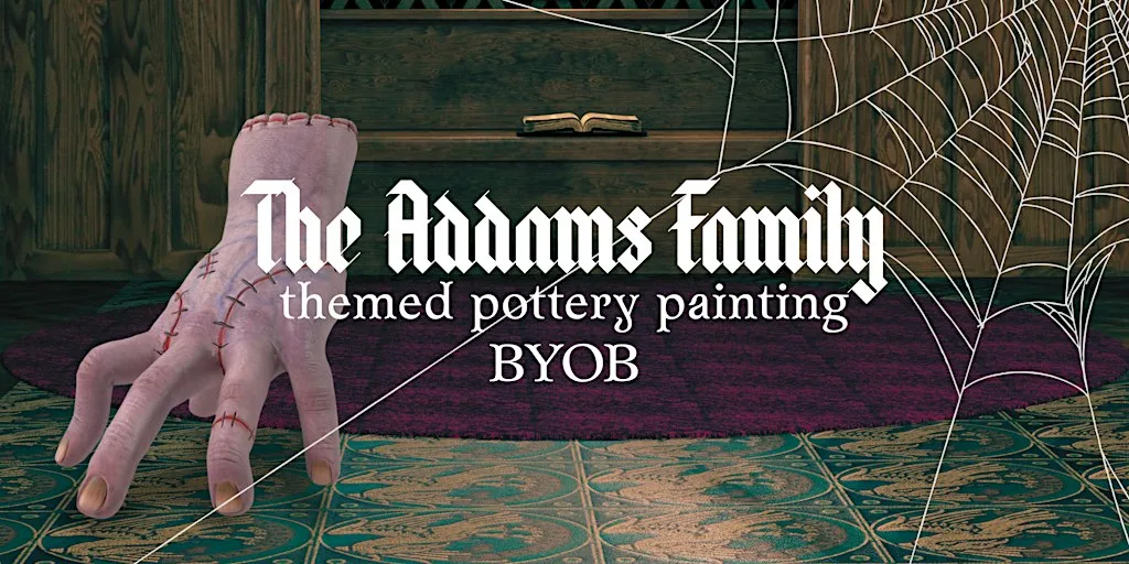 The Addams Family Themed Pottery Painting at 171-175 Victoria St