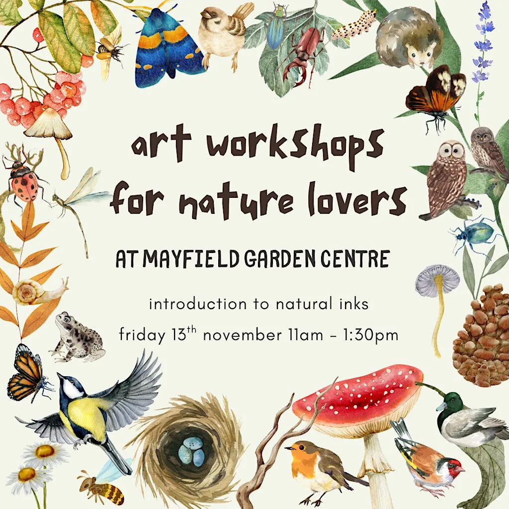 Art Workshops for Nature Lovers: Introduction to Natural Inks at Mayfield Garden Centre and Cafe - Solent Mind