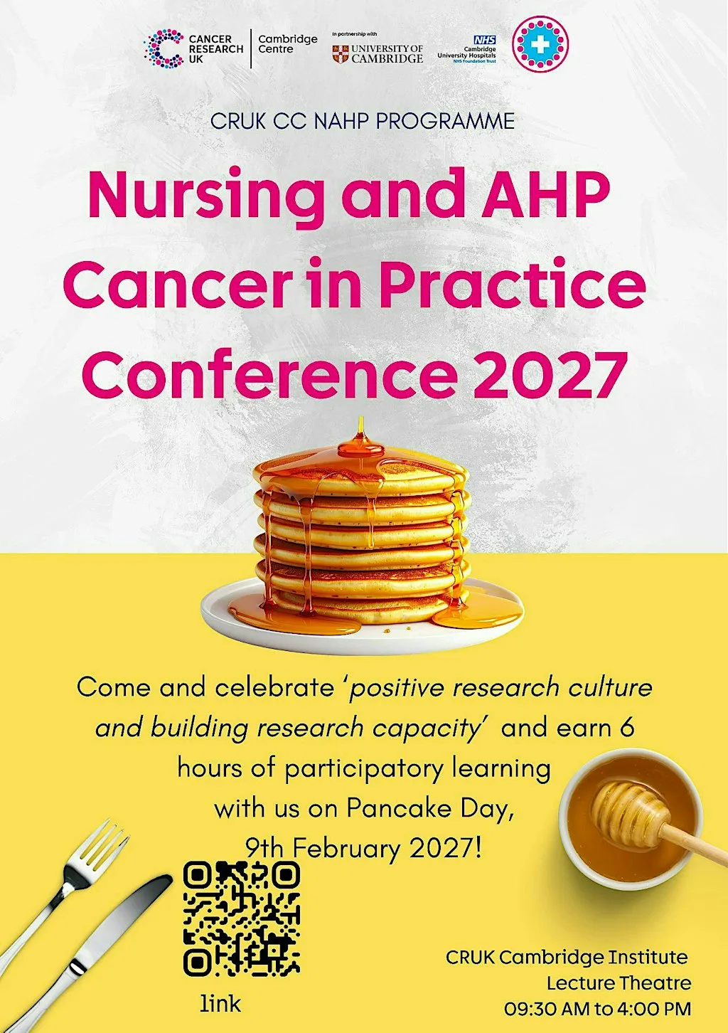 Nursing and Allied Health Professionals Cancer in Practice Conference 2027 at Cancer Research UK Cambridge Institute