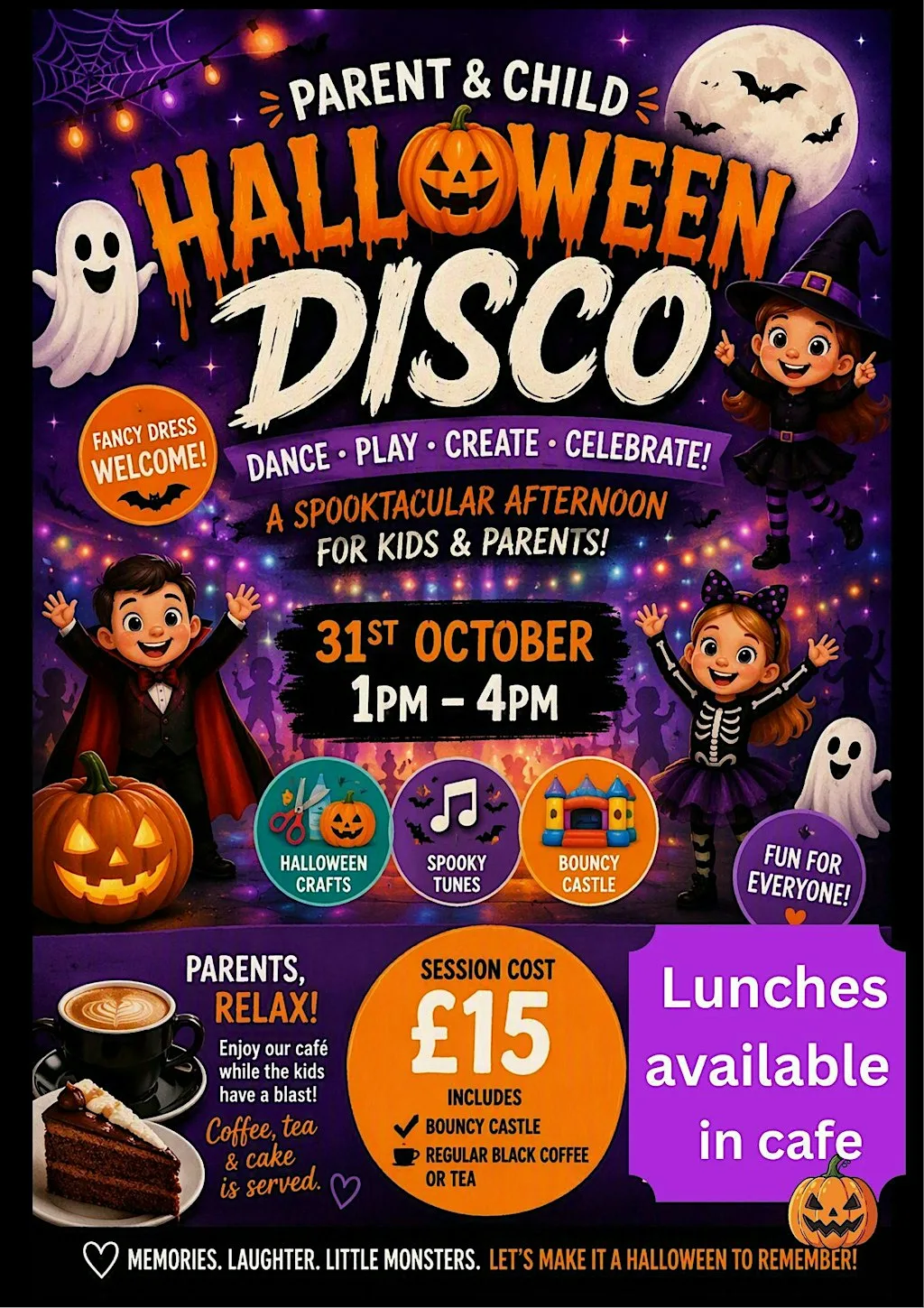 Halloween Disco for Kids with Parents at The Old Bath House & Community Centre