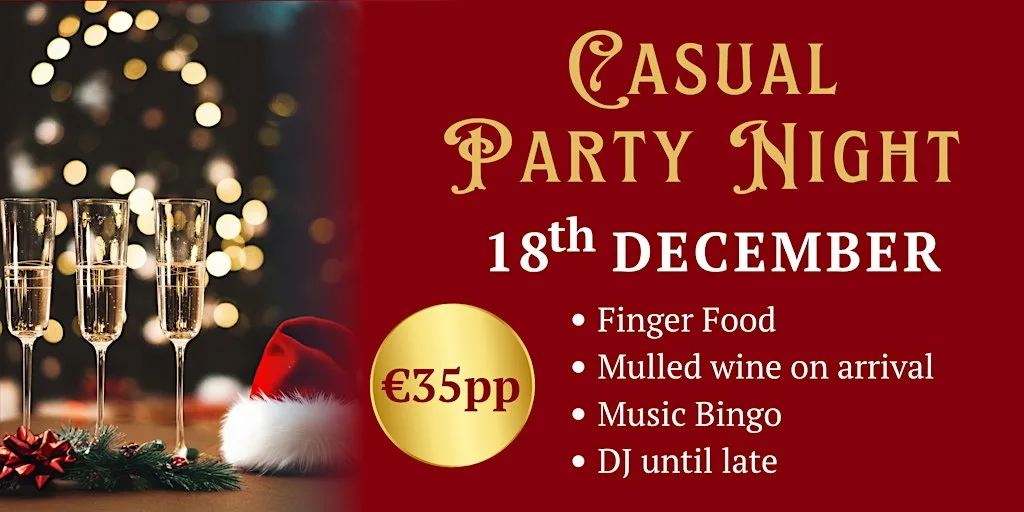 Casual Christmas Party Night at the Woodford Dolmen at Woodford Dolmen Hotel