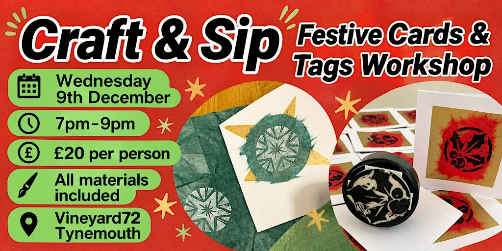 Craft & Sip Festive cards & Tags Workshop