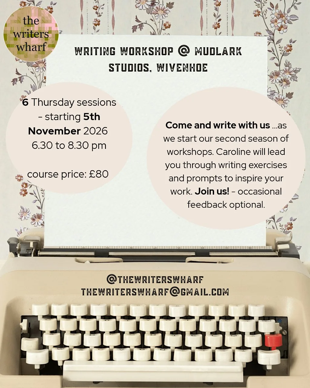 Creative Writing Workshop @ Mudlark Studio, Wivenhoe at Mudlark Studio, Wivenhoe