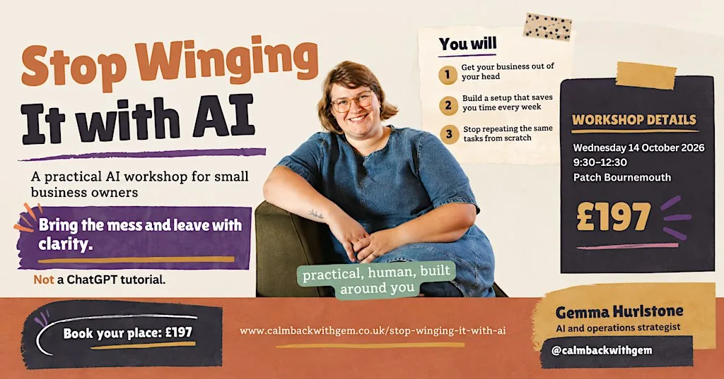 Stop Winging It with AI: Practical AI Workshop for Small Business Owners