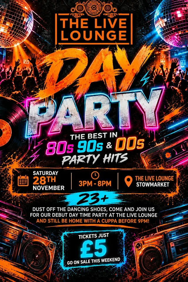80s 90s 00s day party at The Live Lounge