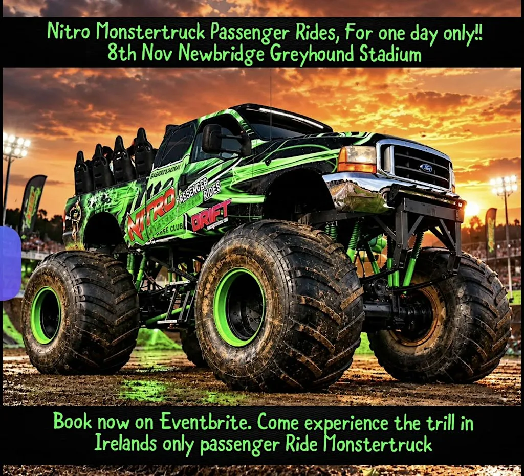 Nitro Monstertruck Rides Newbridge at Newbridge Greyhound Stadium