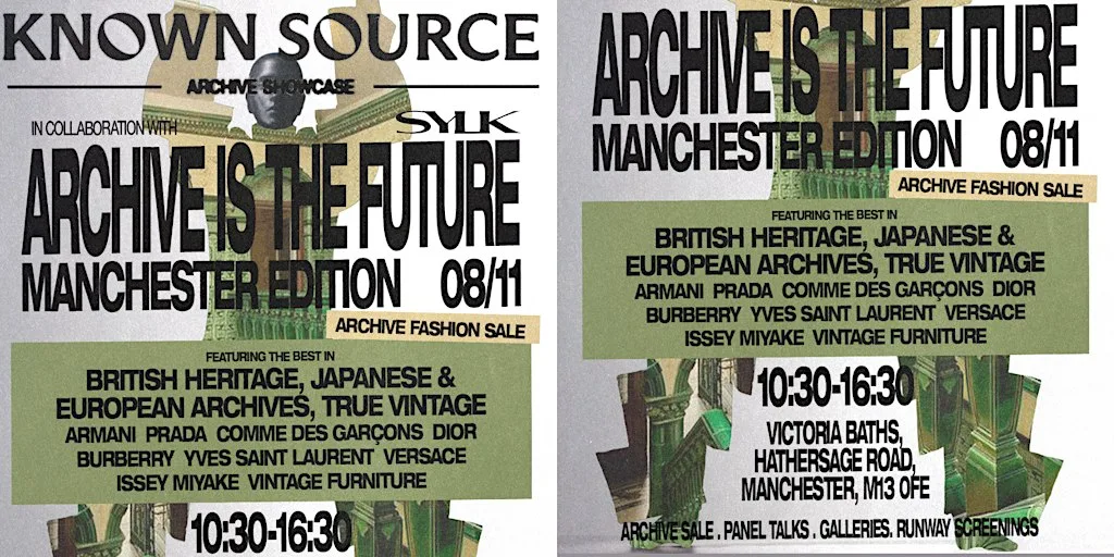 Archive Is The Future · Archive Fashion Sale & Experience · Manchester at Victoria Baths