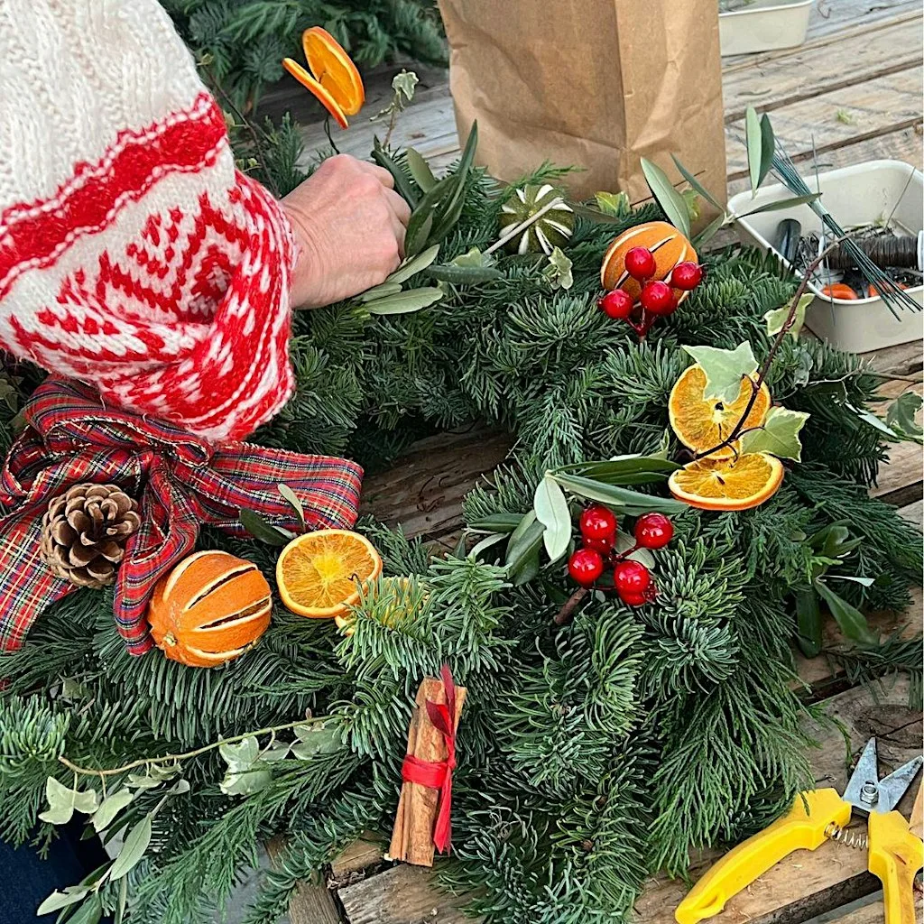Tradition Christmas Wreath Workshop at Crook Hall Gardens, Durham at National Trust - Crook Hall Gardens
