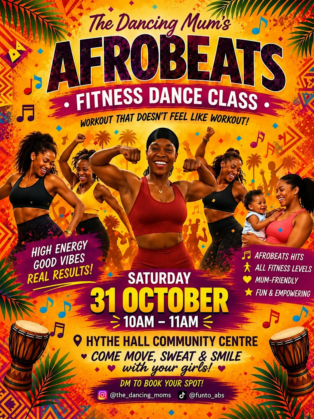 Afrobeats fitness class for women at Hythe Community Centre Association
