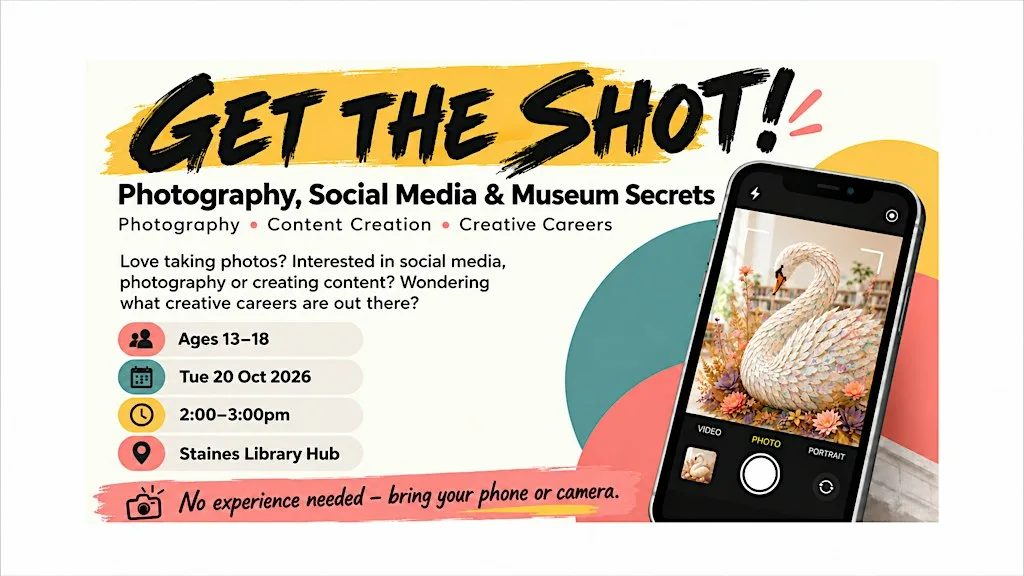 Escalate Arts presents: Get the Shot! at Staines Library Hub and Room Hire