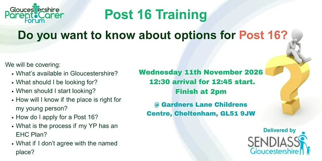Post -16 Training Session delivered by SENDIASS at Gardners Lane Childrens Centre