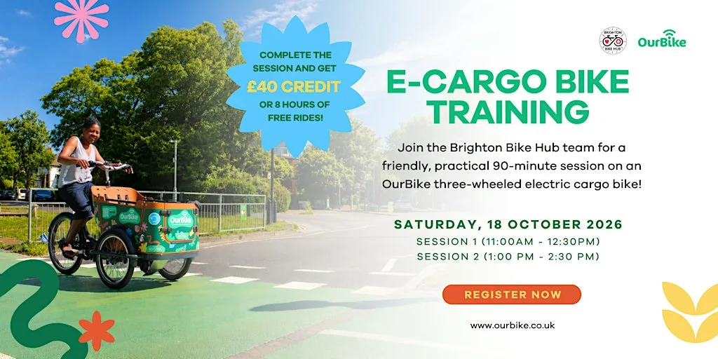 OurBike Cargo Bike Training with Brighton Bike Hub