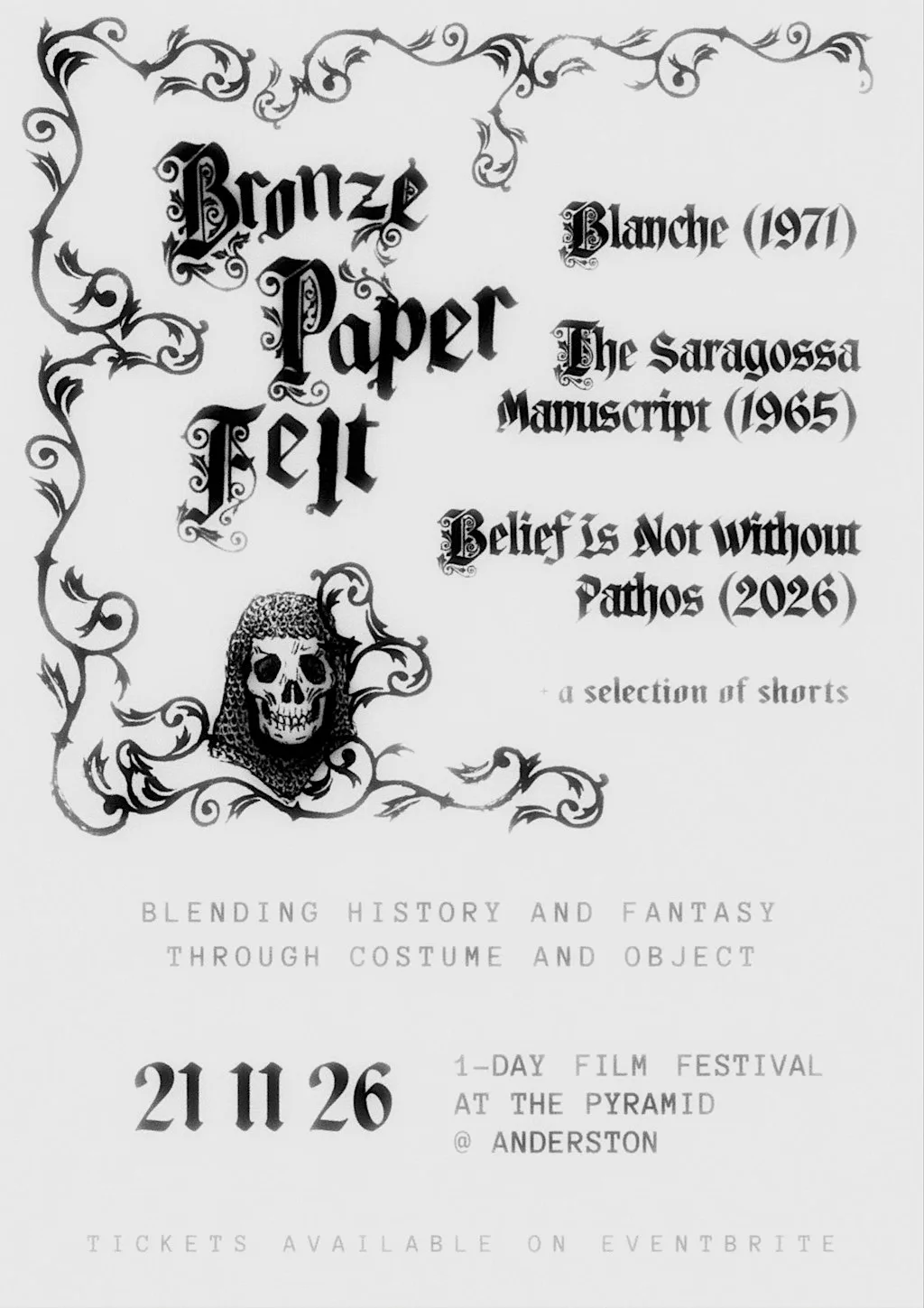 BRONZE PAPER FELT - Film Festival at The Pyramid at Anderston