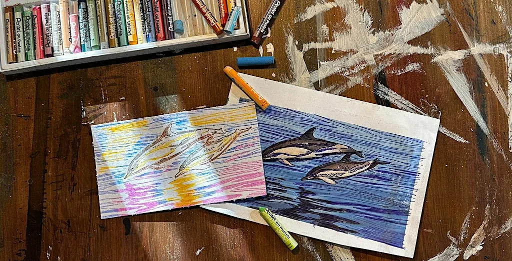 Monoprinting With Oil Pastels at Artrium Studio