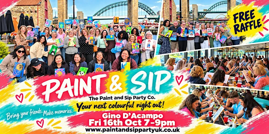 Paint Sip Gino D'Acampo Newcastle Quayside
