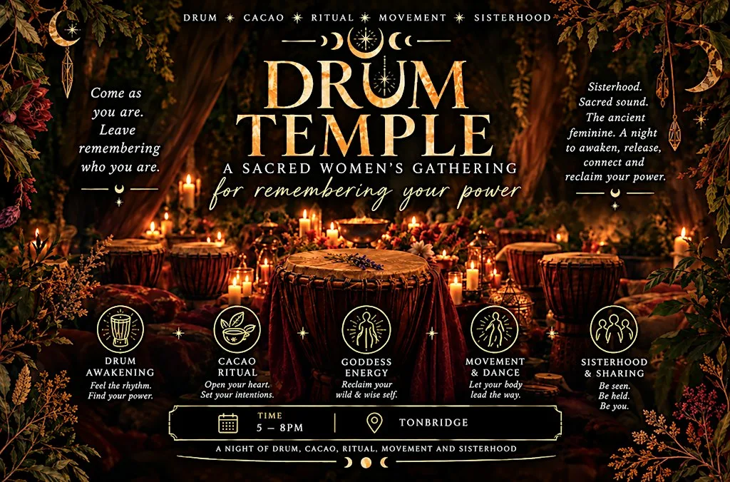 Women's Drum Temple in Tonbridge at Mountfield Retreat