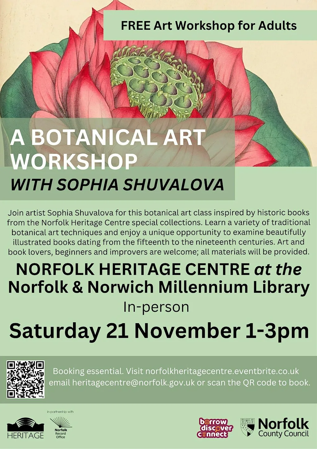 A Botanical Art Workshop with Sophia Shuvalova