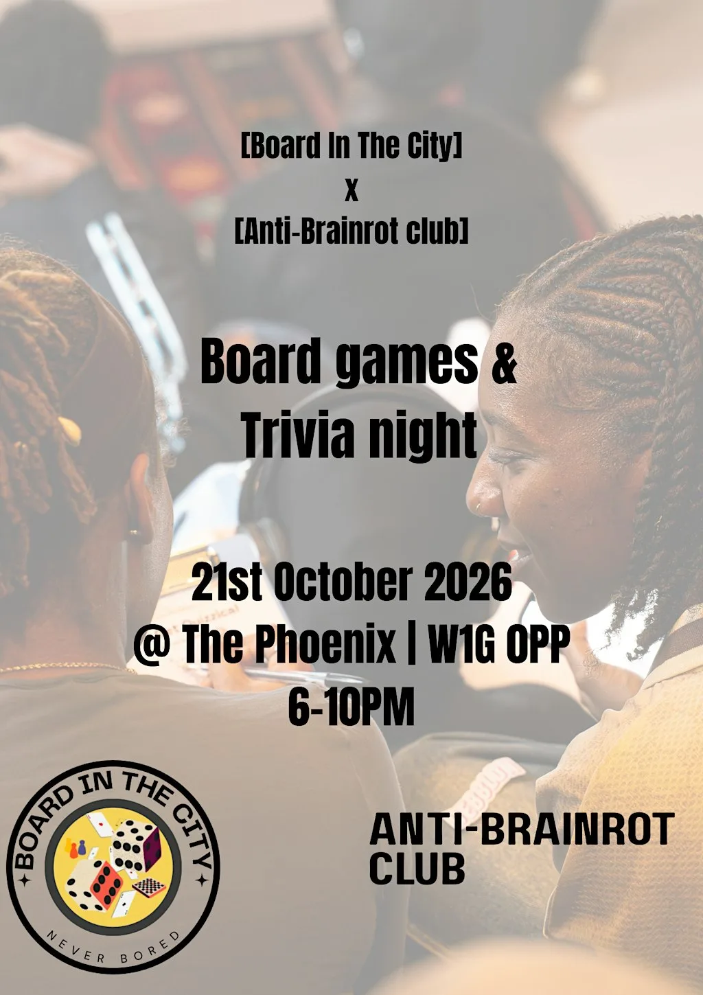 Board games & Trivia with Anti-Brainrot Club at The Phoenix
