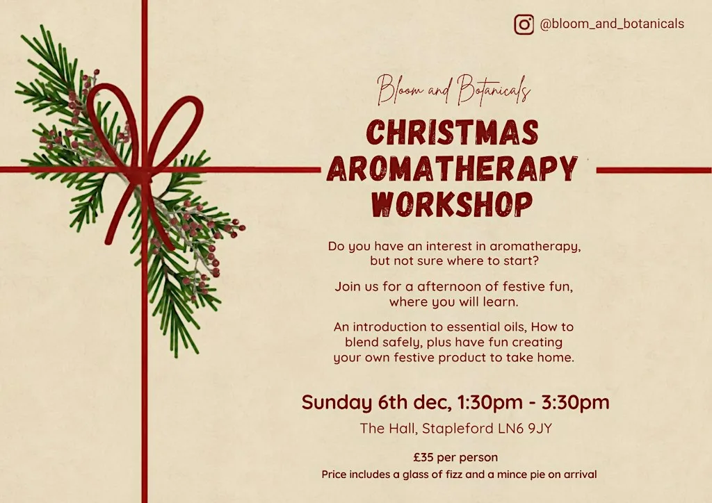 Christmas Aromatherapy Workshop at R Wray & Sons Ltd - The Hall