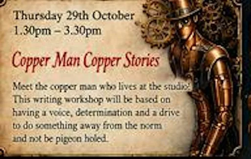 Writing Workshop - Copper Man Copper Stories at The Gingerlicious Studio