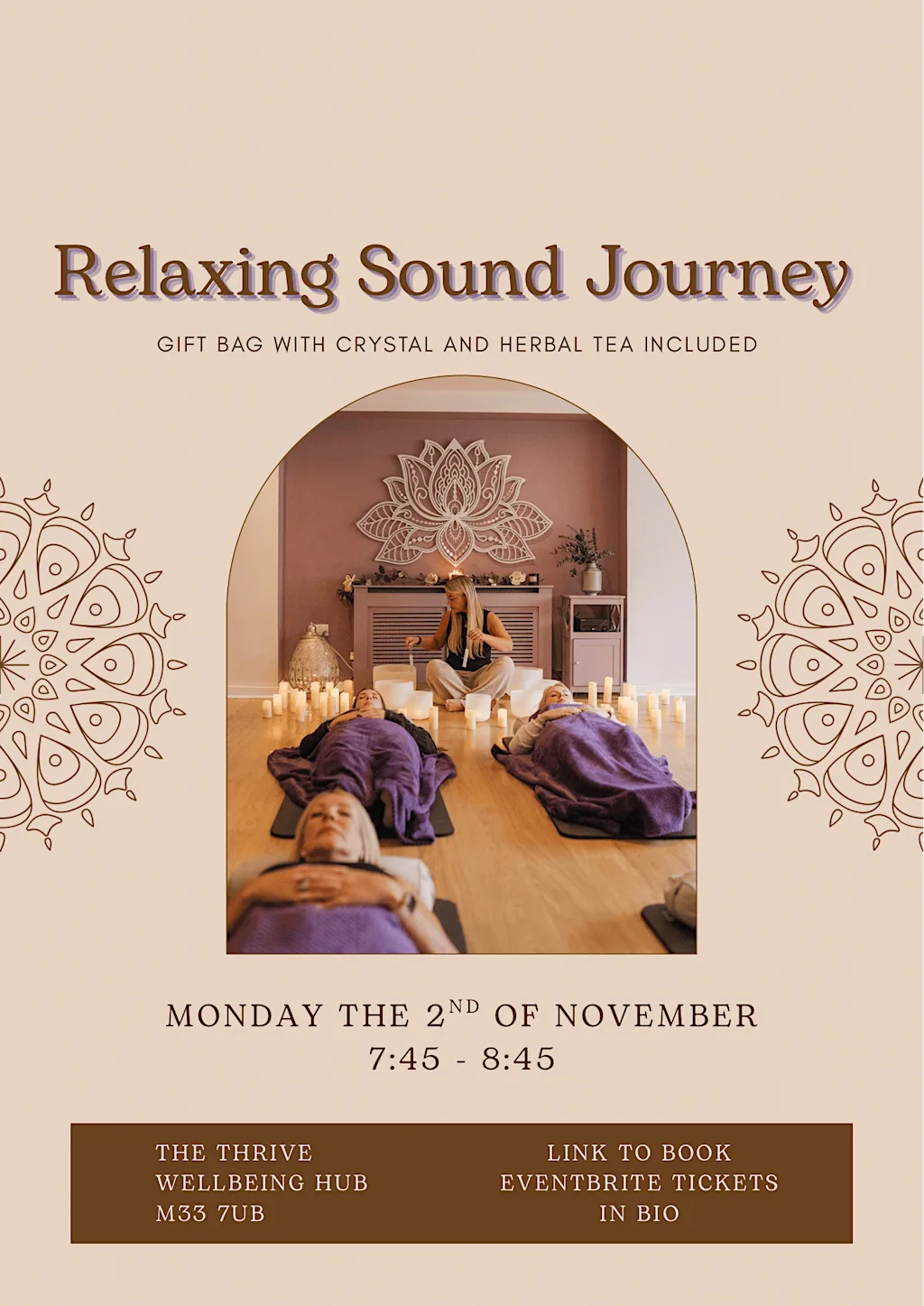 Mat sound journey at Thrive Wellbeing Hub
