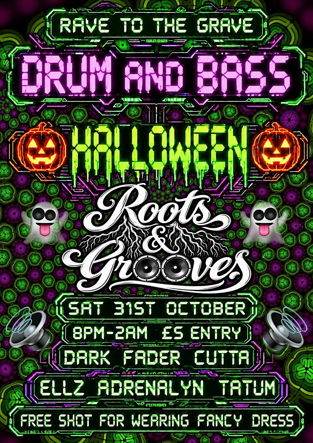 RAVE TO THE GRAVE at Roots & Grooves Cafe