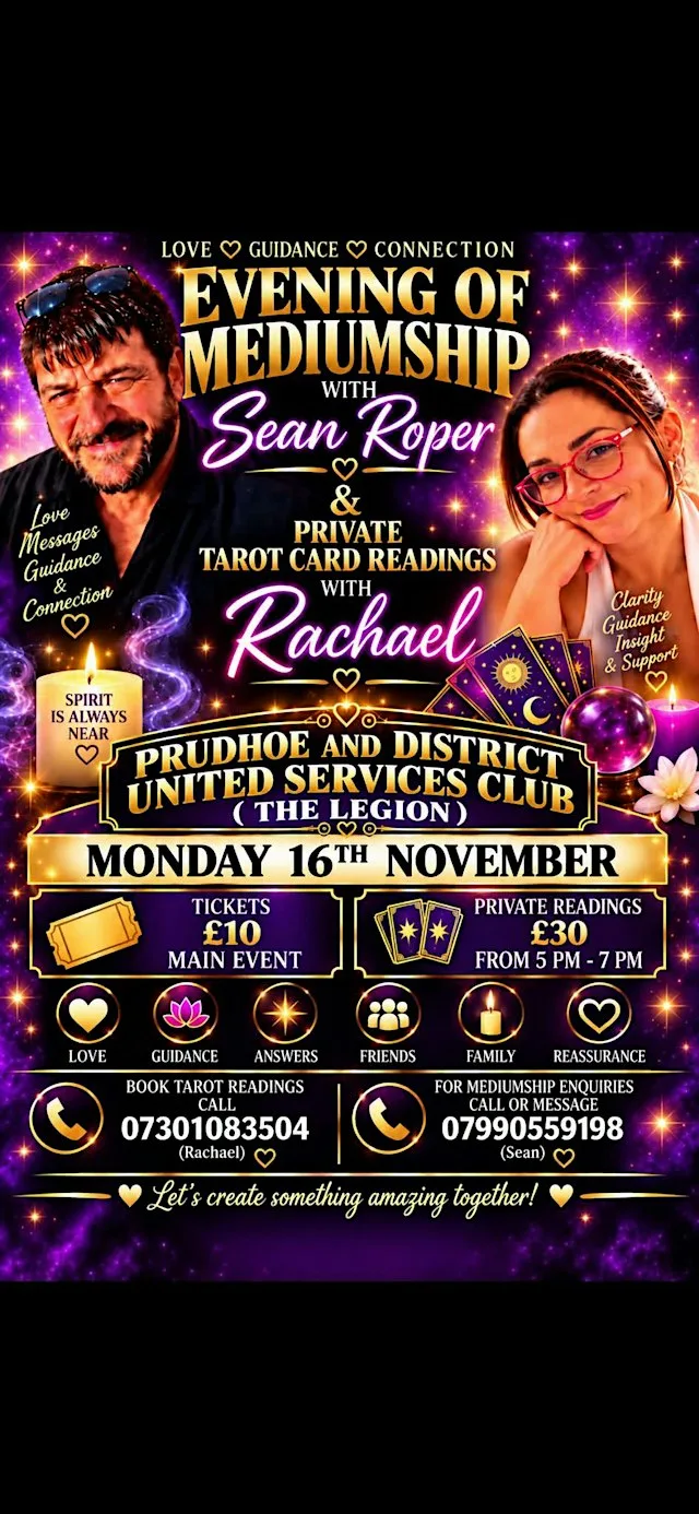 Evening of Mediumship with Sean Roper (The Legion Prudhoe)