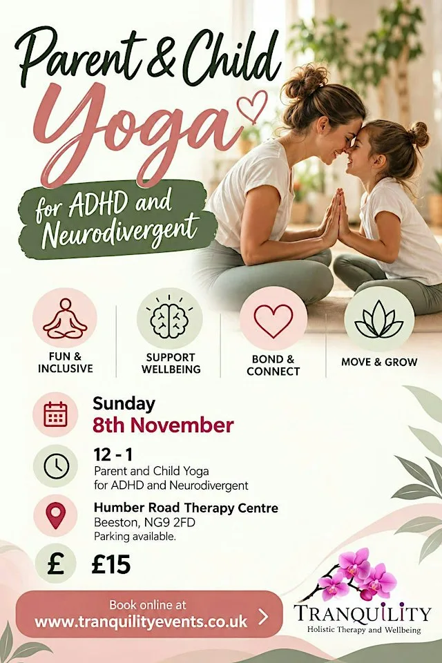 Parent and Child Yoga Neurodivergent Beeston at The Humber Therapy Centre