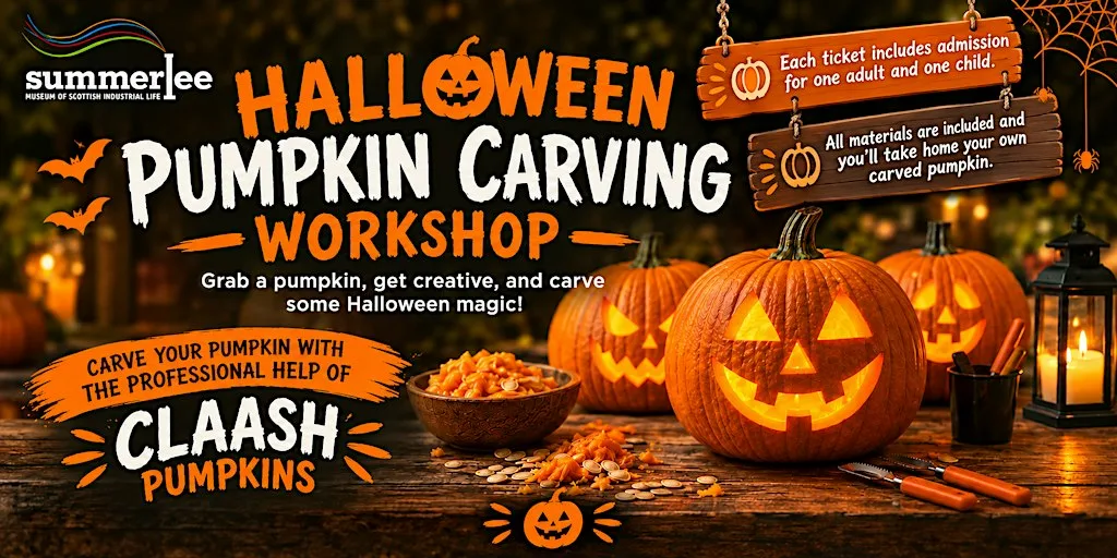 Halloween Pumpkin Carving Workshop at Summerlee Museum of Scottish Industrial Life