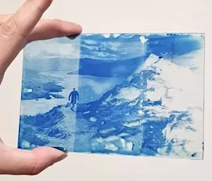 Exploring Cyanotype on ceramics at Muddy Fingers Pottery