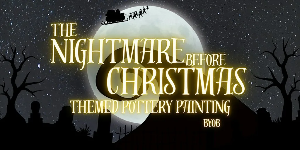 The Nightmare Before Christmas Themed Pottery Painting