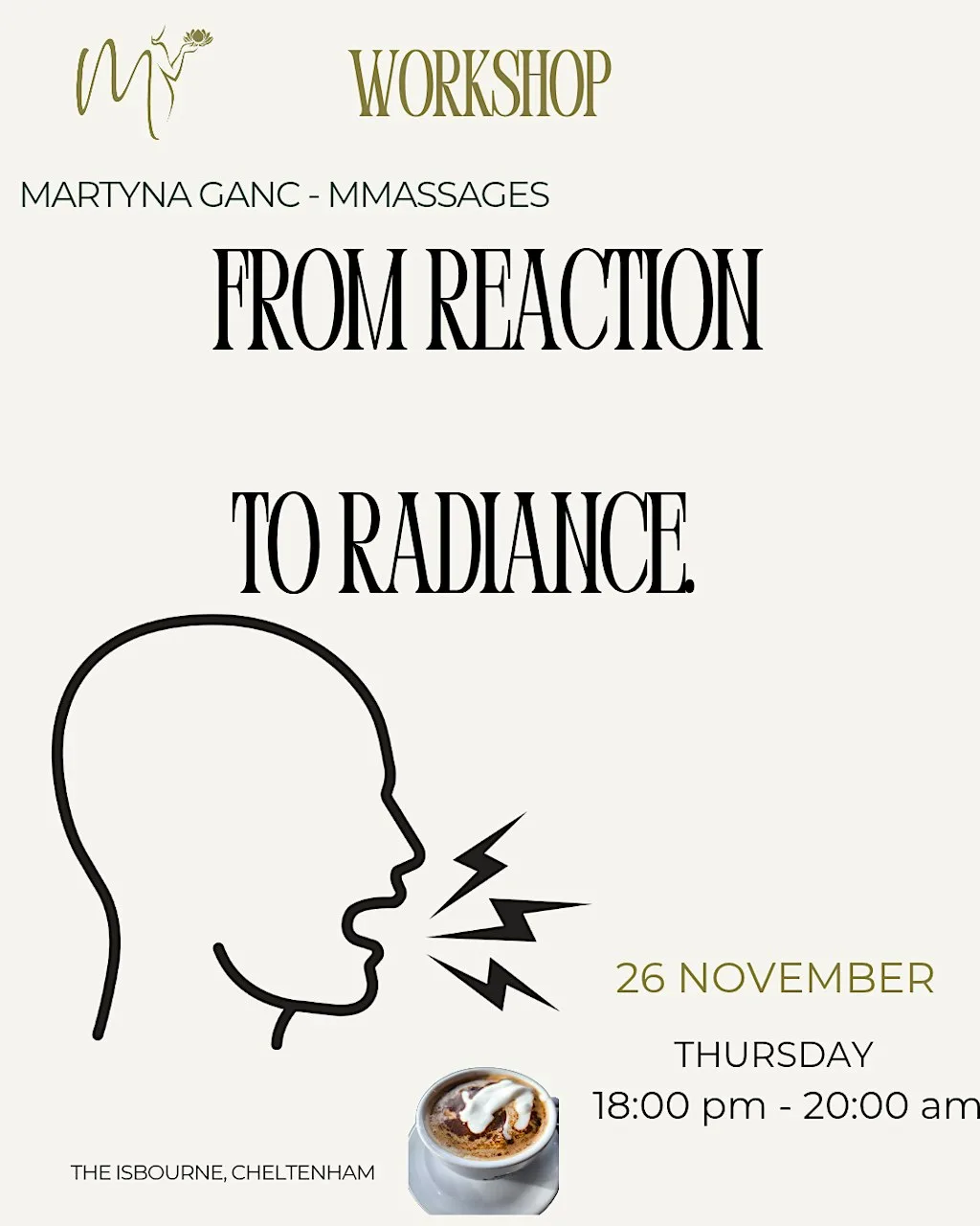 Workshop: From Reaction to Radiance. at The Isbourne - Holistic Wellbeing