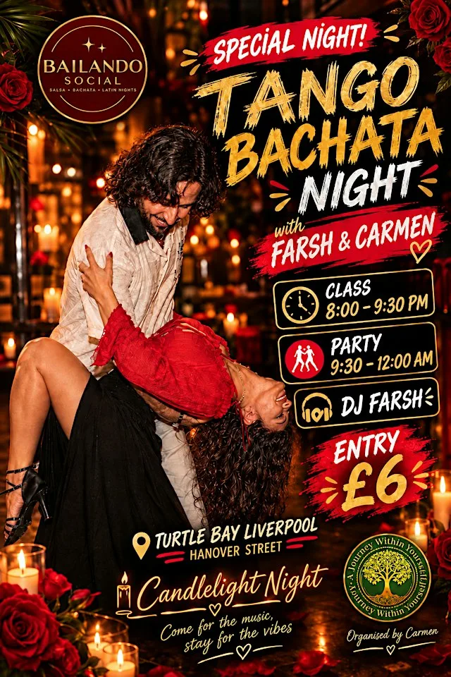 CANDLELIGHT TANGO BACHATA NIGHT at Turtle Bay Liverpool Hanover St
