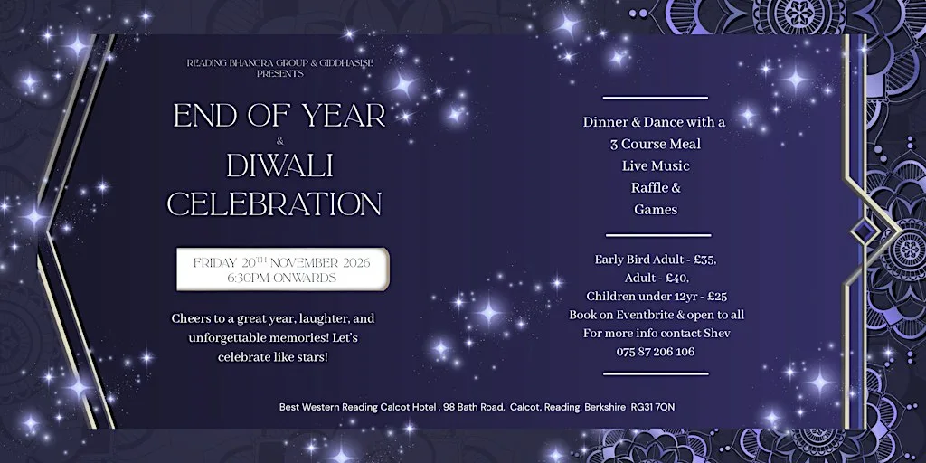 End of Year x Diwali Celebration at Best Western Reading Calcot Hotel