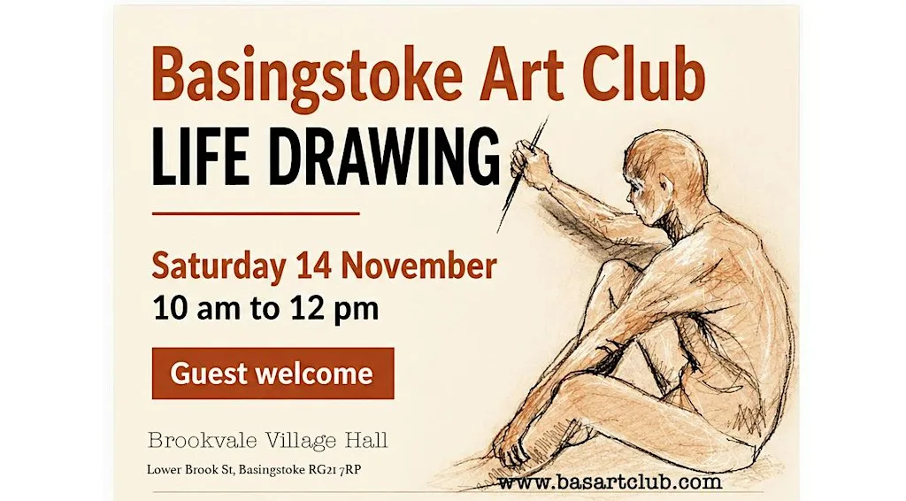 Life Drawing in Basingstoke with a Male Model at Brookvale Village Hall