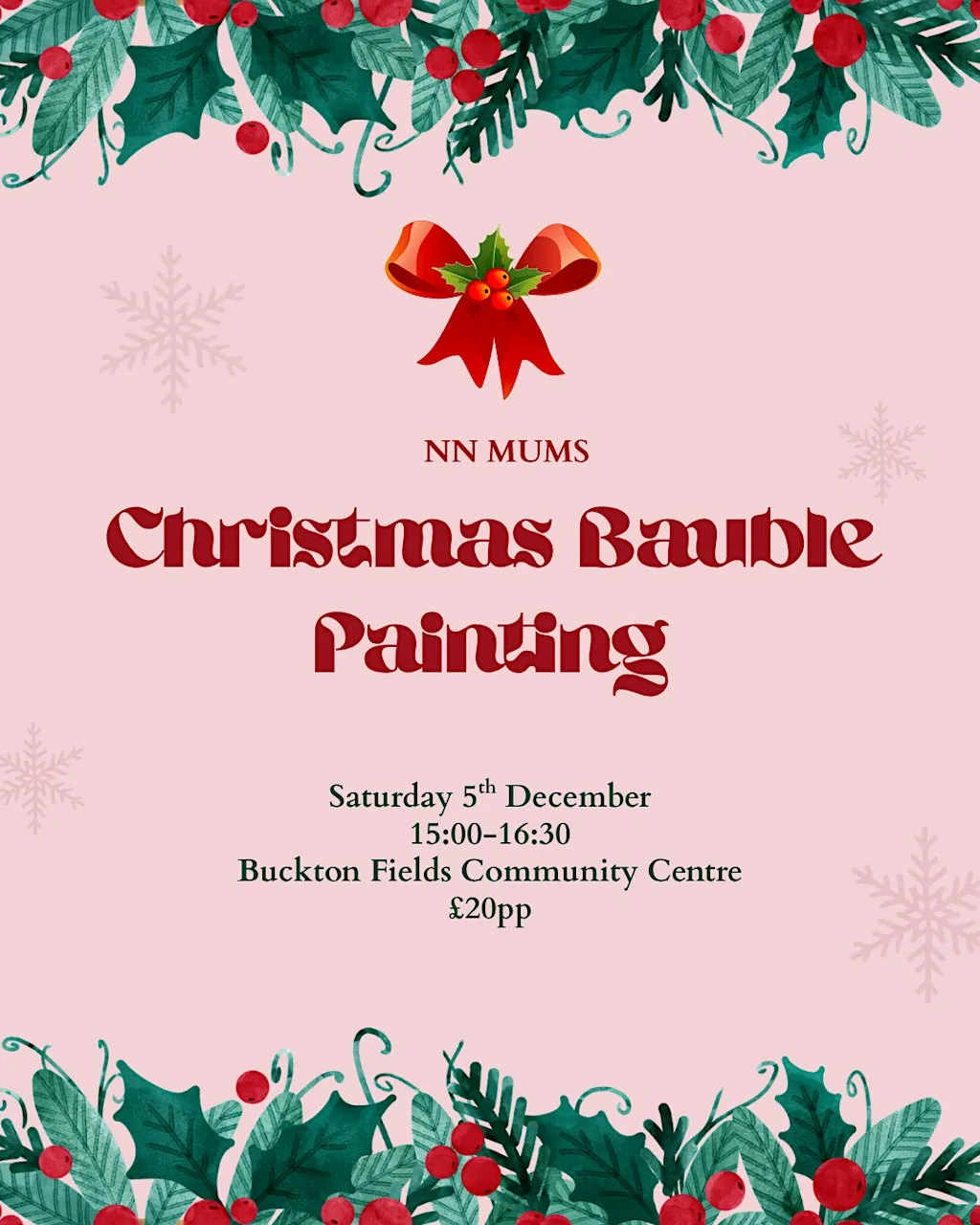 Christmas Bauble Painting at Buckton Fields Community Centre